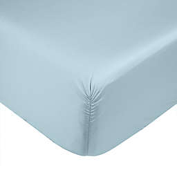 Nestwell™ Cotton Sateen 400-Thread-Count King Fitted Sheet in Starlight Blue