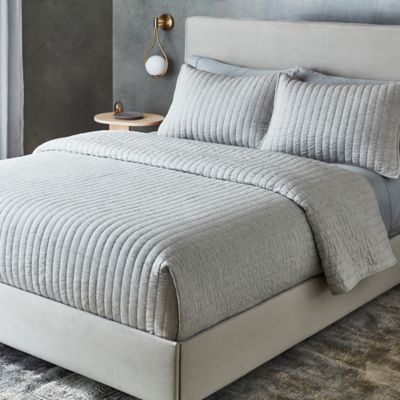 The Threadery&trade; Cotton Cashmere 3-Piece Queen Quilt Set in Light Grey