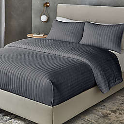 The Threadery™ Cotton Cashmere 3-Piece Queen Quilt Set in Charcoal