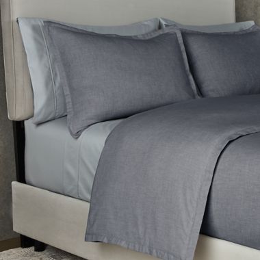 The Threadery&trade; Cotton Cashmere 3-Piece King Duvet Cover Set in Charcoal. View a larger version of this product image.