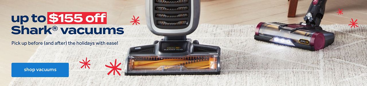 up to $155 off shark vacuums 