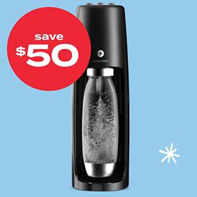 $50 off SodaStream® Fizzi One- Touch sparkling water maker
