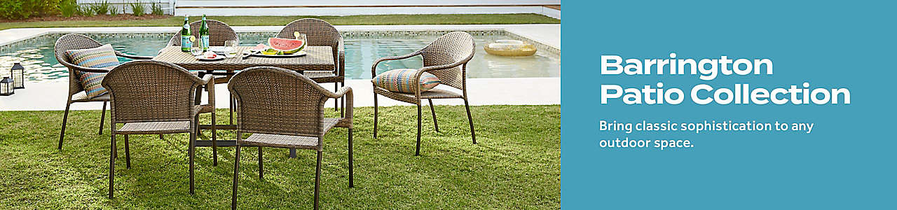 Barrington Wicker Patio Collection, Wicker Outdoor Furniture Bed Bath And Beyond