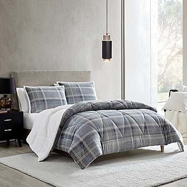 UGG&reg; Avery 3-Piece Reversible Full/Queen Comforter Set in Plaid. View a larger version of this product image.