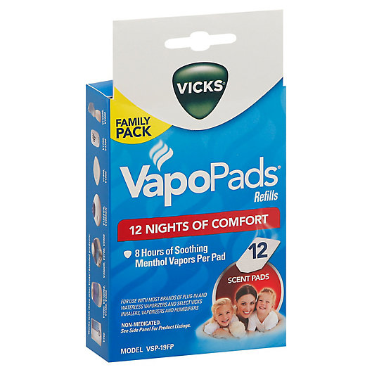 Alternate image 1 for Vicks® 12-Pack VapoPads® Soothing Vapors Replacement Pads with Soothing Menthol Vapors