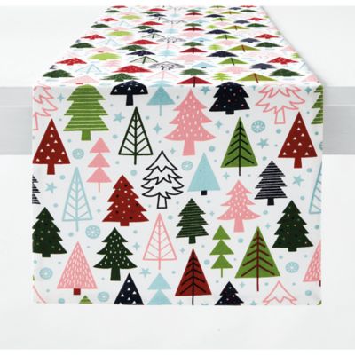 H for Happy&trade; Holiday Christmas Tree Forest Table Runner