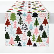 H for Happy&trade; Holiday Christmas Tree Forest Table Runner