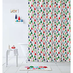 H for Happy™ Christmas Tree Forest Shower Curtain