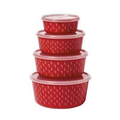 H for Happy&trade; 4-Piece Holiday Food Prep Bowls Set in Red