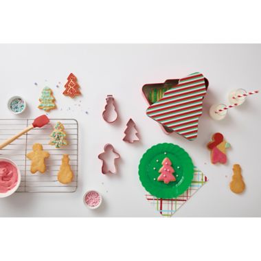 H for Happy&trade; 5-Piece Holiday Cookie Cutter &amp; Tin Set. View a larger version of this product image.