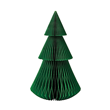H for Happy&trade; 16-Inch Large Paper Christmas Tree Figurine in Green. View a larger version of this product image.
