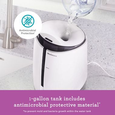Holmes&reg; 1-Gallon Ultrasonic Humidifier in Silver. View a larger version of this product image.