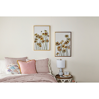Wild Sage&trade; Field of Flowers 20-Inch x 30-Inch Gold-Framed Canvas Wall Décor (Set of 2). View a larger version of this product image.