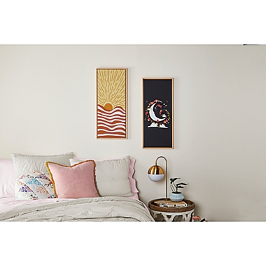 Wild Sage&trade; Sun & Moon 14-Inch x 32-Inch Framed Canvas Wall Decor (Set of 2). View a larger version of this product image.