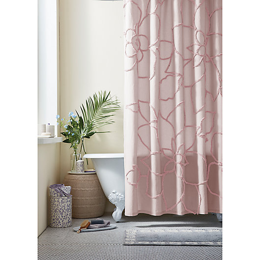 Corinna Tufted Fl Shower Curtain, Tufted Shower Curtain