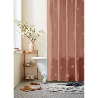 Pink Shower Curtain Bed Bath Beyond, Hot Pink Tan Shower Curtain