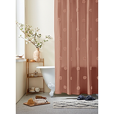 Wild Sage&trade; Esmaria 72-Inch x 86-Inch Shower Curtain in Pink. View a larger version of this product image.