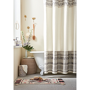 Wild Sage&trade; Adelita Geometric Shower Curtain in Black/White. View a larger version of this product image.
