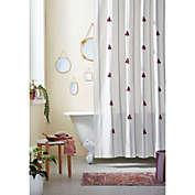 Wild Sage&trade; 72-Inch x 86-Inch Jordana Stitched Stripe Shower Curtain in Lavender