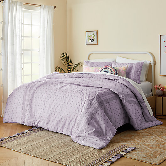 Alternate image 1 for Wild Sage™ Keilana Border 2-Piece Twin/Twin XL Comforter Set in Purple