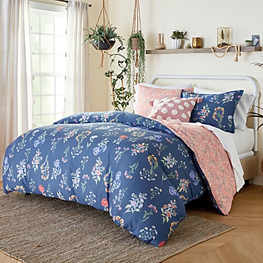 Wild Sage&trade; Maeve Floral 3-Piece Reversible Full/Queen Comforter Set in Blue Multi. View a larger version of this product image.