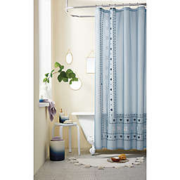 Wild Sage™ Alana Embroidered Shower Curtain in Blue
