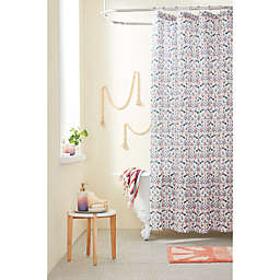 Wild Sage™ Esme Peacock 72-Inch x 72-Inch Shower Curtain in White