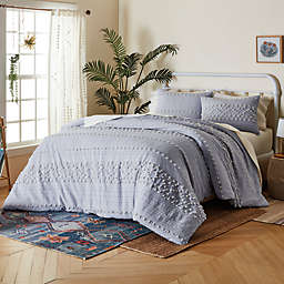 Wild Sage™ Paisley Jacquard 3-Piece Comforter Set in Icelandic Blue