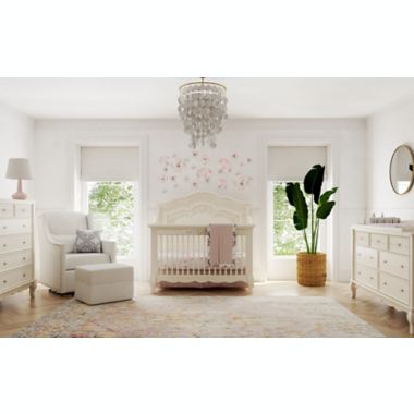 evolur&trade; Aurora 4-in-1 Convertible Crib in Ivory Lace. View a larger version of this product image.