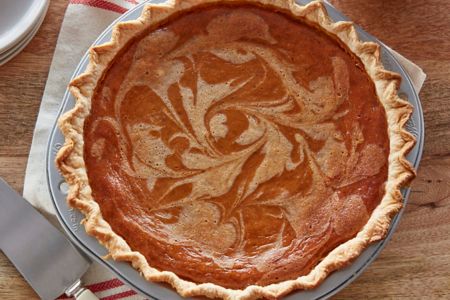 Chai-Spiced Swirl Pumpkin Pie