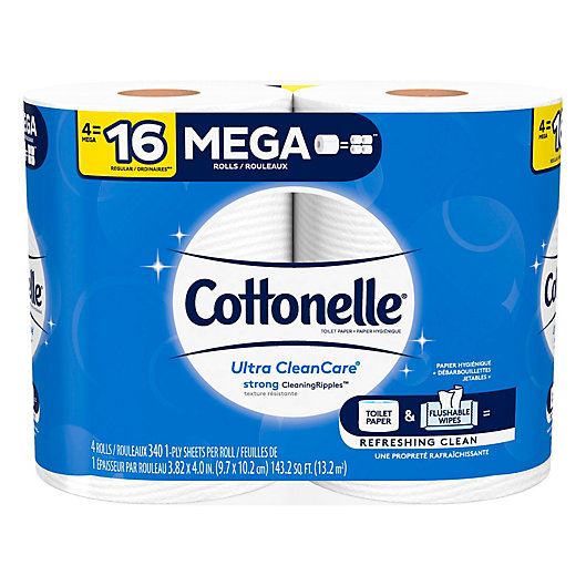 Alternate image 1 for Cottonelle® 4-Pack Ultra CleanCare® Toilet Paper