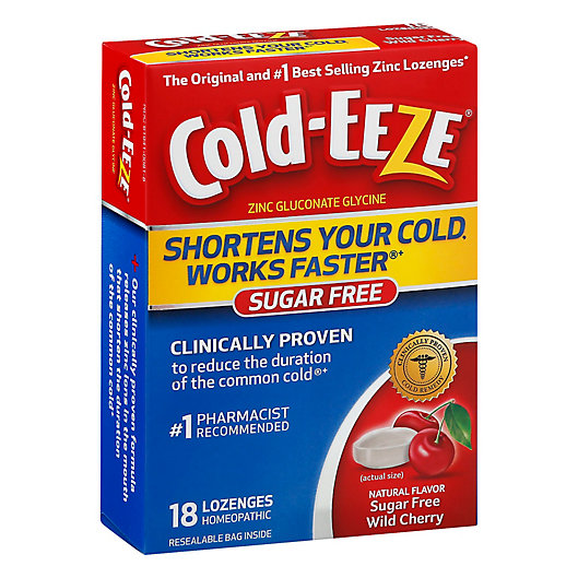 Alternate image 1 for Cold-Eeze® 18-Count Zinc Lozenges in Sugar Free Wild Cherry