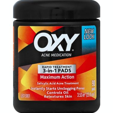 OXY&reg; 90-Count Acne Medication Rapid Treatment 3-in-1 Maximum Action Pads. View a larger version of this product image.