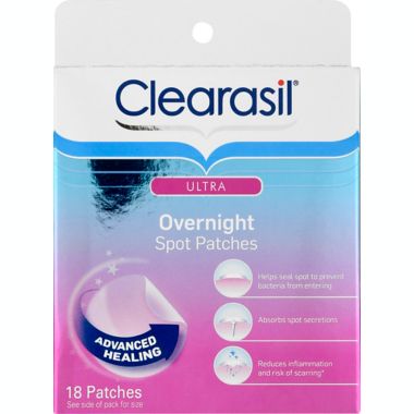 Clearasil&reg; 18-Count Advanced Healing&nbsp;Ultra Overnight Spot Patches. View a larger version of this product image.