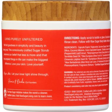 RAW SUGAR&reg; 15 oz. Sugar Scrub in Watermelon + Fresh Mint. View a larger version of this product image.