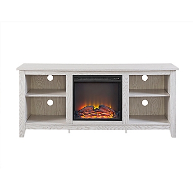 Forest Gate&trade; Huntley 58-Inch Fireplace TV Stand in White. View a larger version of this product image.