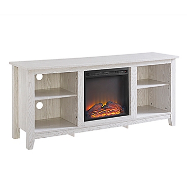 Forest Gate&trade; Huntley 58-Inch Fireplace TV Stand in White. View a larger version of this product image.