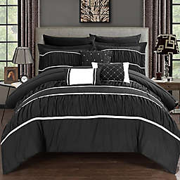 Chic Home Aero 10-Piece Queen Comforter Set in Black