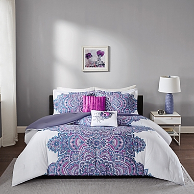 Intelligent Design Mila Full/Queen Comforter Set in Purple. View a larger version of this product image.