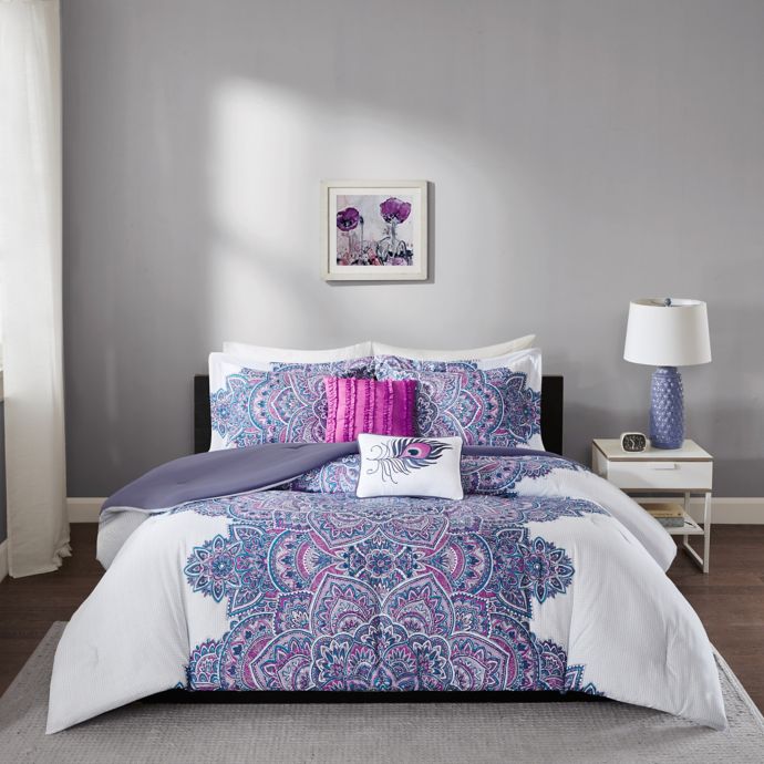 Intelligent Design Mila Comforter Set in Purple Bed Bath and Beyond Canada