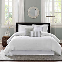 Madison Park Hampton 7-Piece Queen Comforter Set in White