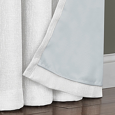 Quinn 84-Inch Grommet 100% Blackout Window Curtain Panel in White (Single). View a larger version of this product image.