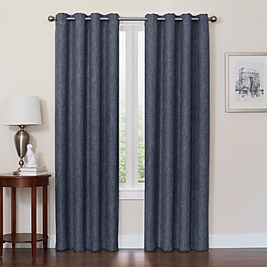 Brent Grommet 84" 100% Blackout Window Curtain Panel in Silver Blue 