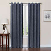 Design Solutions Quinn 95-Inch Grommet 100% Blackout Curtain Panel in Navy (Single)