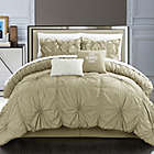 Alternate image 0 for Chic Home Hilton 6-Piece Queen Comforter Set in Taupe