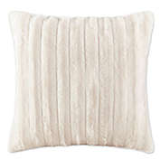 Madison Park Duke 20-Inch Square Throw Pillow in Ivory