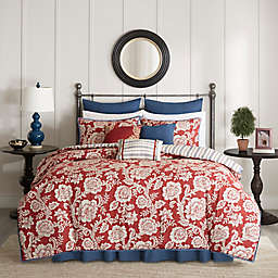 Madison Park Lucy Reversible 9-Piece California King Comforter Set in Red