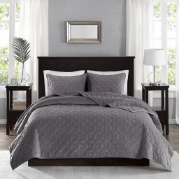 Madison Park Harper Full/Queen Coverlet Set in Grey