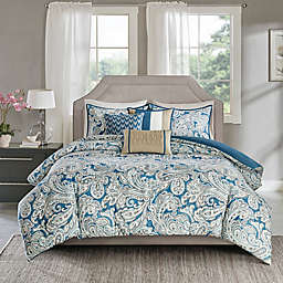 Madison Park Gabby 7-Piece California King Comforter Set in Blue