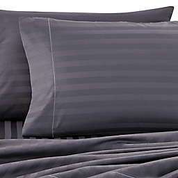 Wamsutta® Damask Stripe 500-Thread-Count PimaCott®  Standard Pillowcases in Denim (Set of 2)